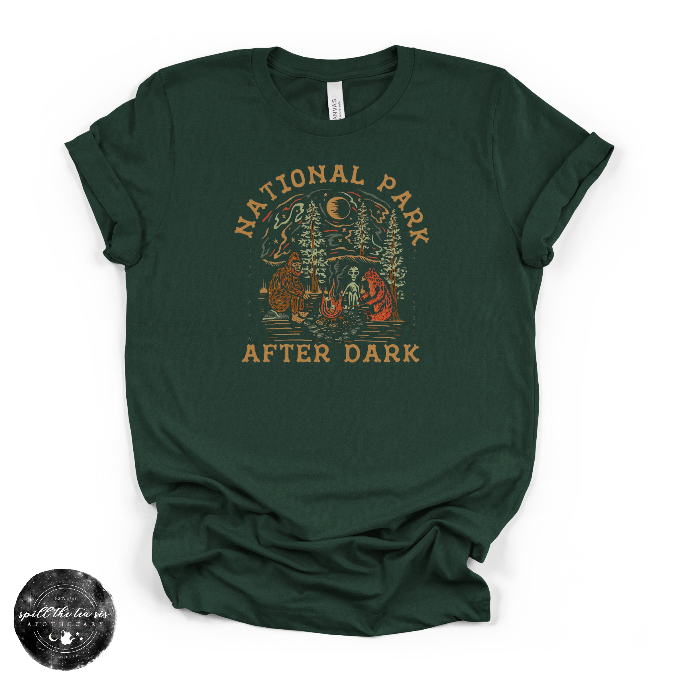National Park After Dark Cryptid Tee | Bigfoot  Graphic T-Shirt
